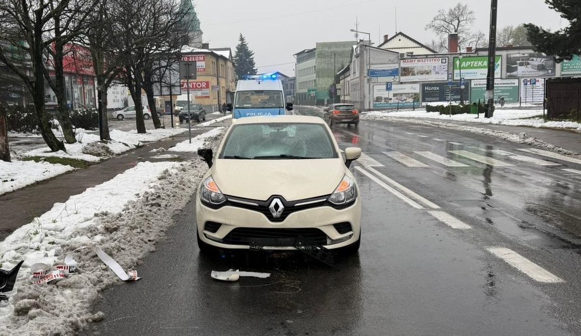 Kęty, wypadek drogowy, potrącenie pieszej, powiat oświęcimski, na sygnale, wypadek