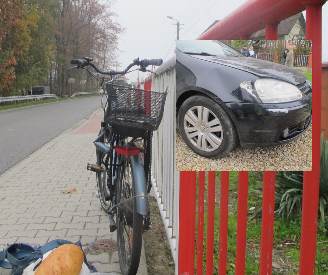 Potrącenie rowerzystki w Zasolu. Poważne obrażenia [FOTO]