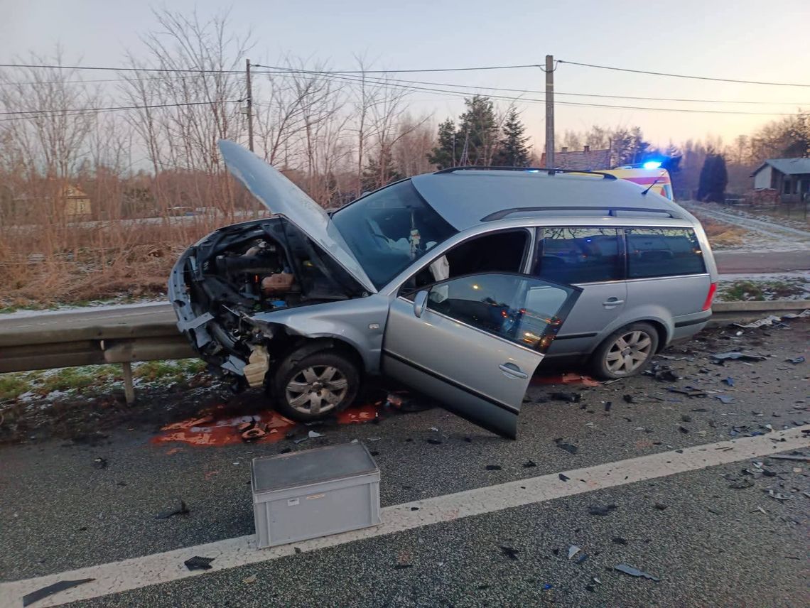 Ładna, wypadek drogowy, wypadek w Ładnej, powiat tarnowski, na sygnale, akcja ratunkowa, akcja ratownicza