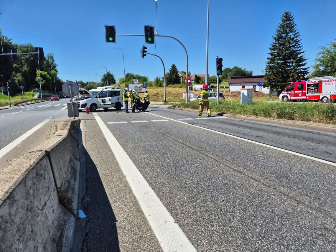 wypadek Zgłobice, wypadek Tarnów, wypadek motocykl samochód, poważny wypadek drogowy, wypadek 12 sierpnia