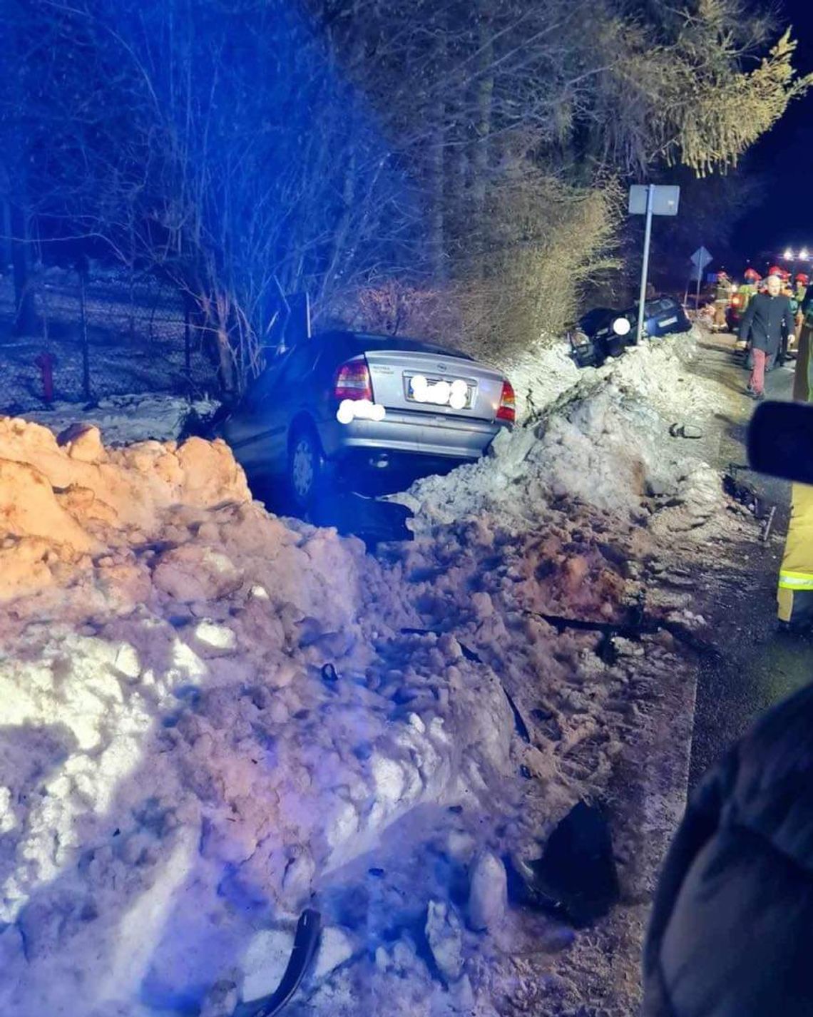 Na zdjęciu miejsce wypadku na terenie miejscowości Maków