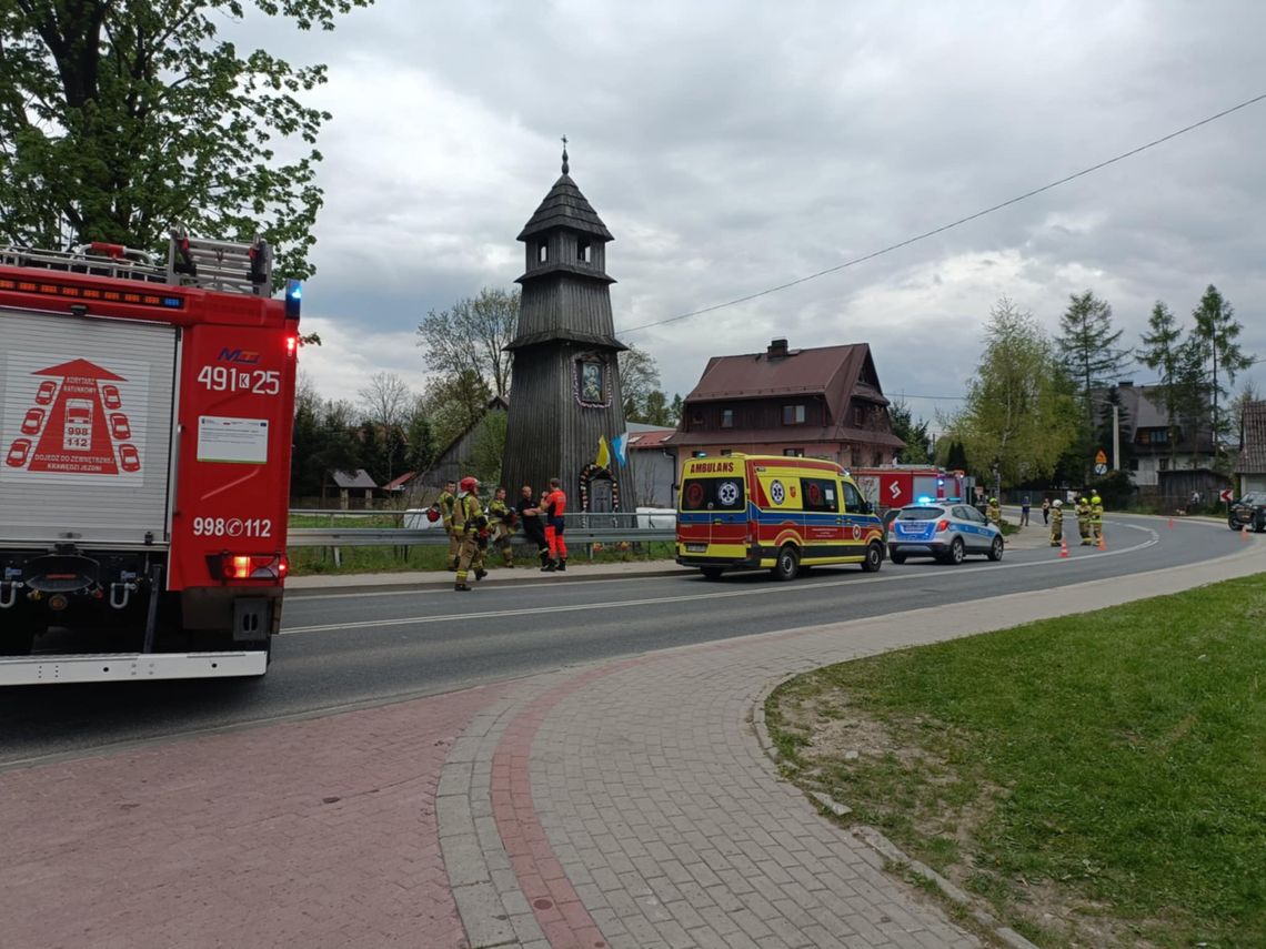wypadek Koniówka, motocykl crossowy wypadek, 13-latka wypadek motocykl, Czarny Dunajec wypadek, OSP Koniówka pomoc
