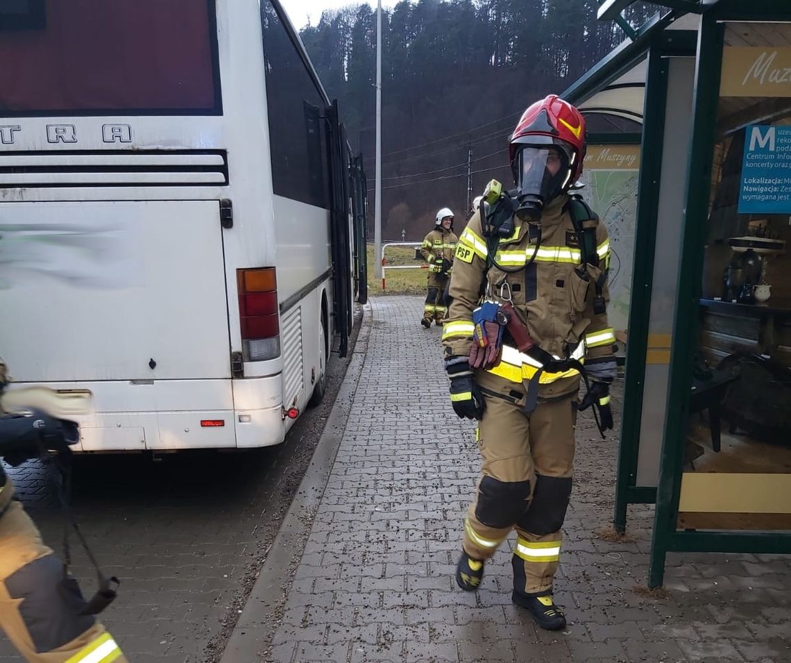 Pożar autobusu w Muszynie. Sytuacja została szybko opanowana (ZDJĘCIA)