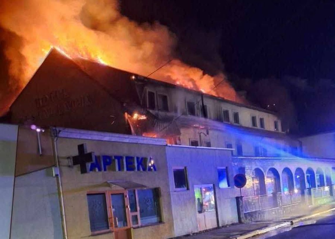 Pożar hotelu.