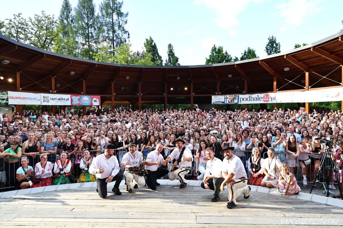 Baciary, Rabka-Zdrój, Związek Podhalan, Robcusie, Gorczański Oddział, koncert, jubileusz, muzyka góralska, Amfiteatr Miejski, Szafrany, Szafranki, Siompawica, kultura podhalańska, wydarzenia Rabka-Zdrój