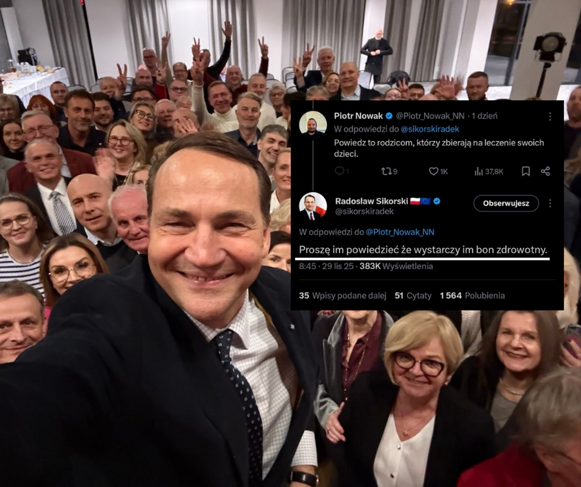 Radosław Sikorski, minister MSZ, skandaliczny wpis, polityka, Warszawa, rząd