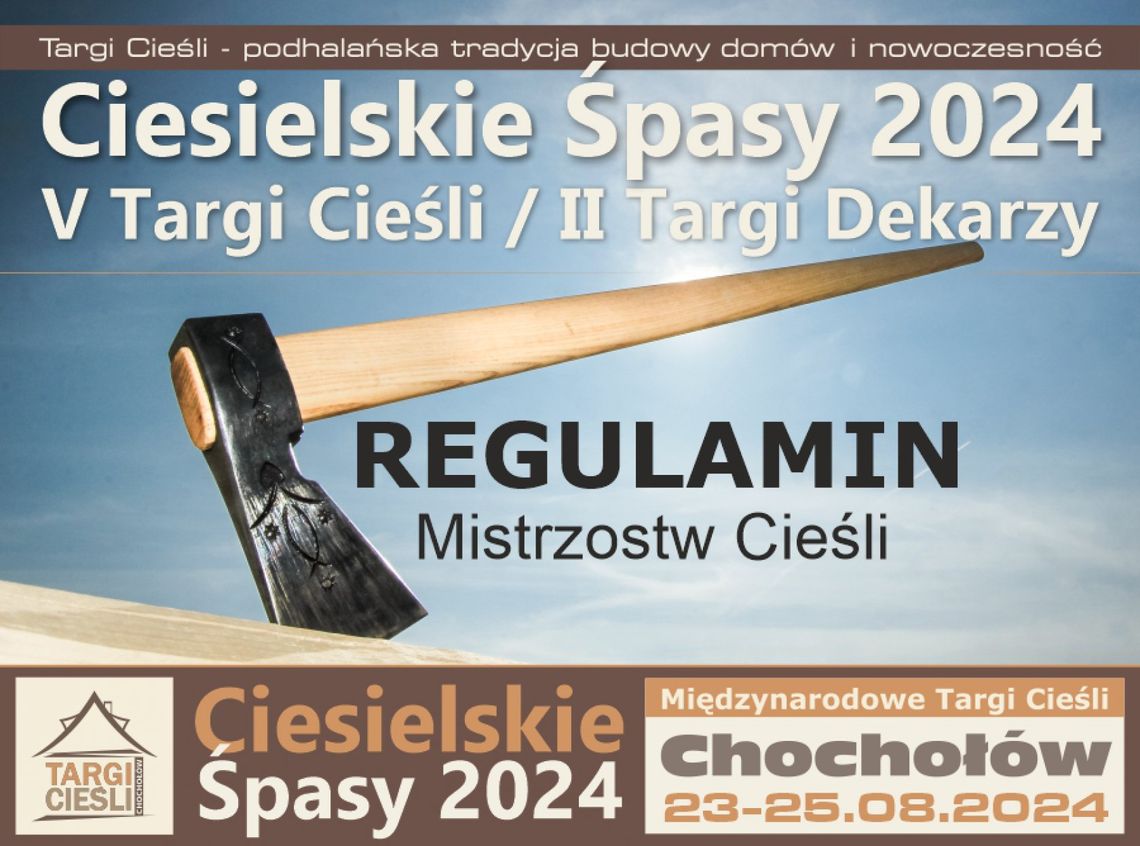 Na zdjęciu plakat promujący Targi Cieśli Chochołów 2024