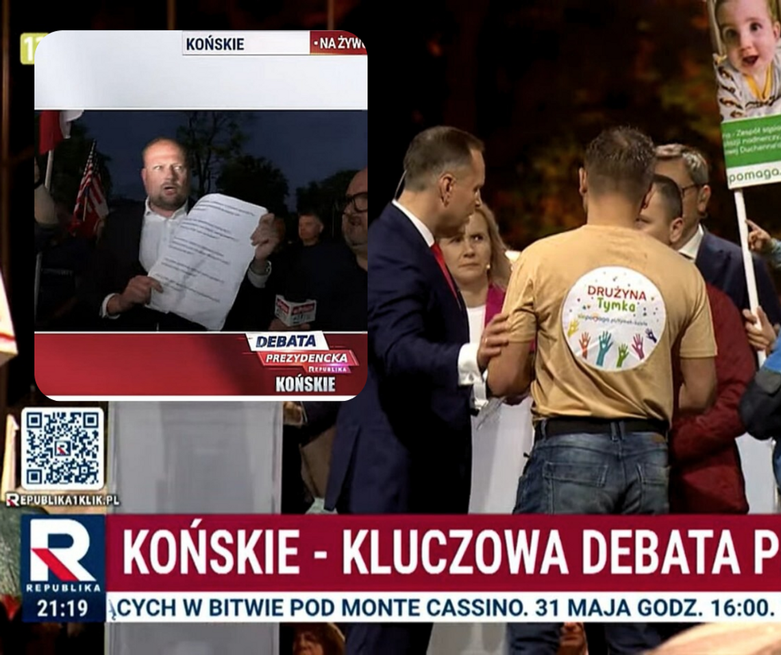 Witold z Zembaczyński, Karol Nawrocki, Rafał Trzaskowski, debata w Końskich, wybory prezydenckie