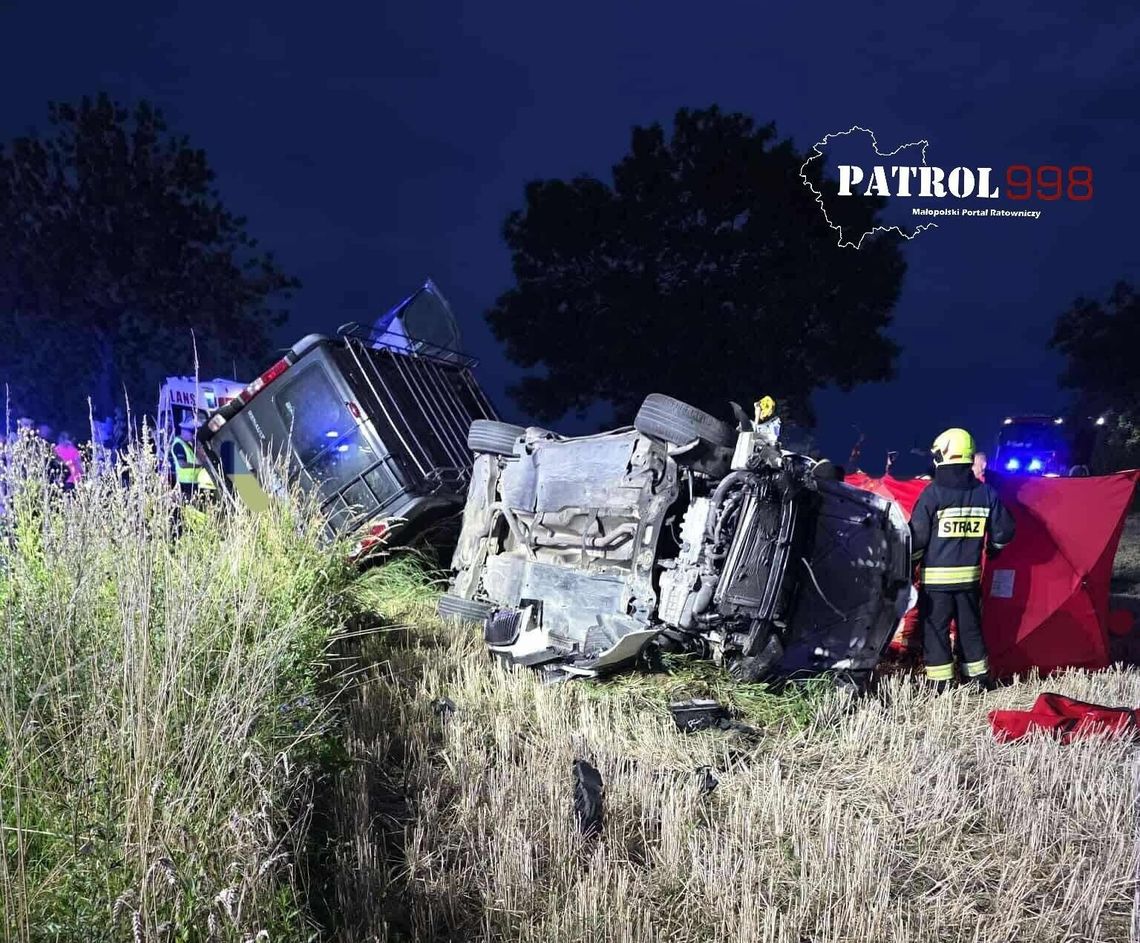 Klimontów, śmiertelny wypadek, wypadek drogowy, województwo świętokrzyskie, województwo małopolskie, na sygnale
