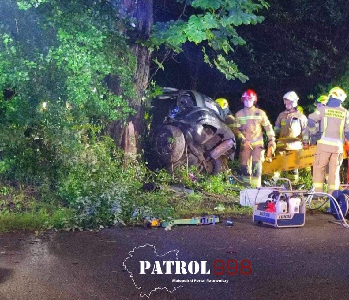 Na zdjęciu miejsce tragicznego wypadku w miejscowości Brzoskwinia