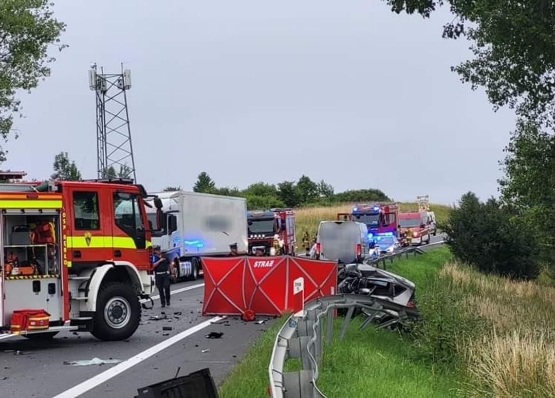 Na zdjęciu miejsce wypadku na DK94 w Czajowicach