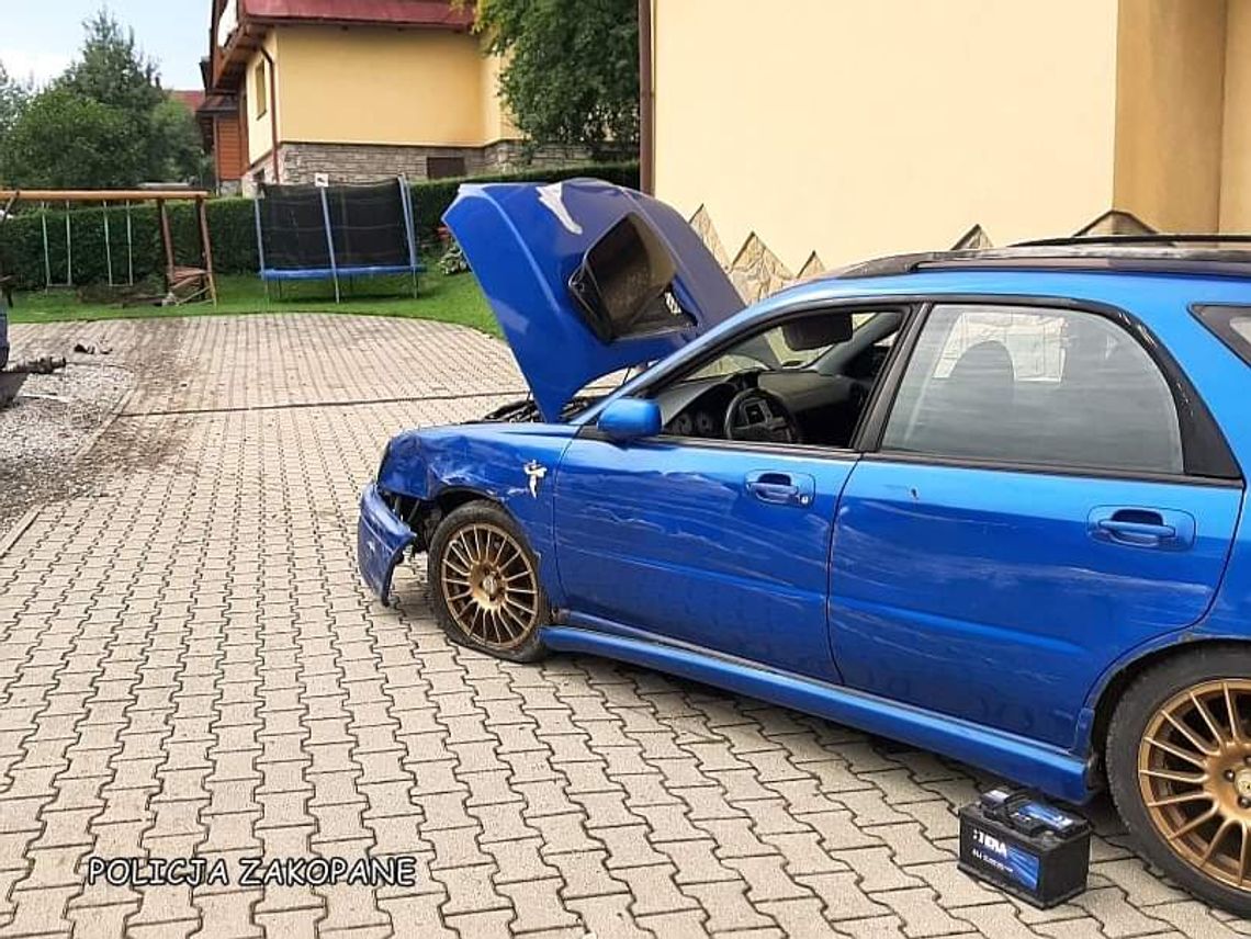 Spowodował po pijaku wypadek z Bukowinie Tatrzańskiej i zwiał [FOTO]