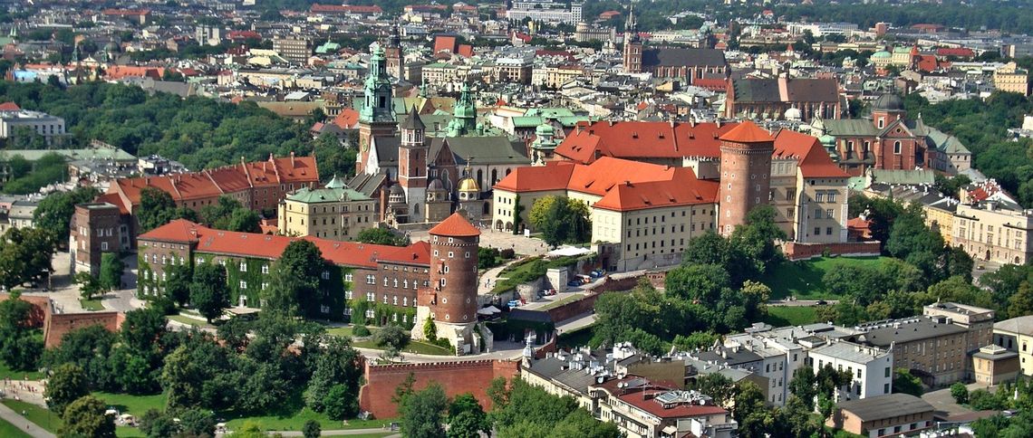 Na zdjęciu Kraków z lotu ptaka