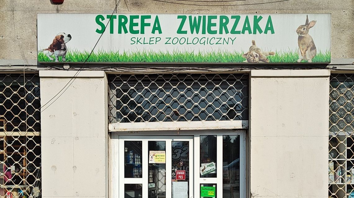 Na zdjęciu sklep zoologiczny Strefa Zwierzaka