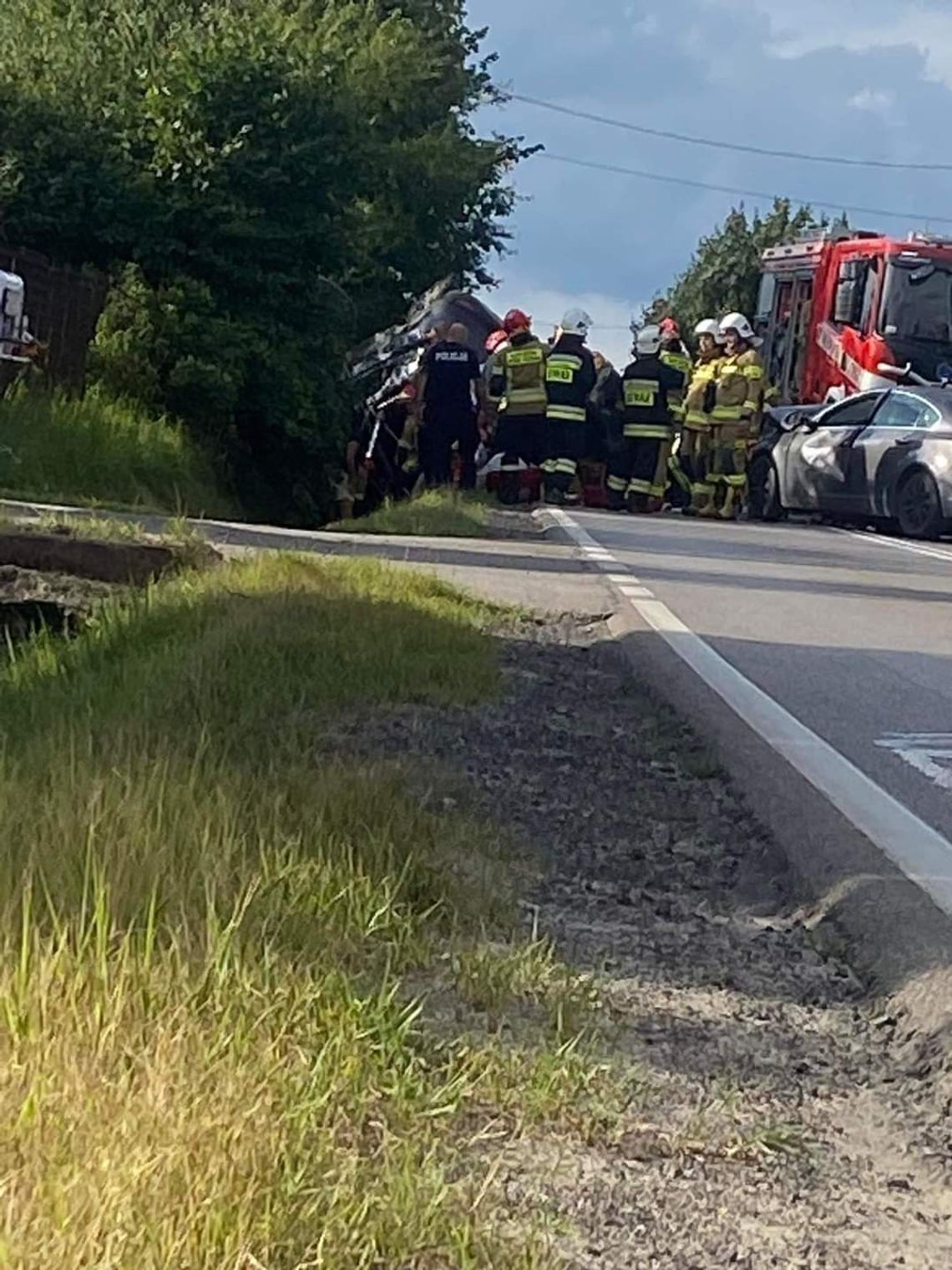 Trzy osoby ranne w wypadku na terenie miejscowości Kąpiele Wielkie