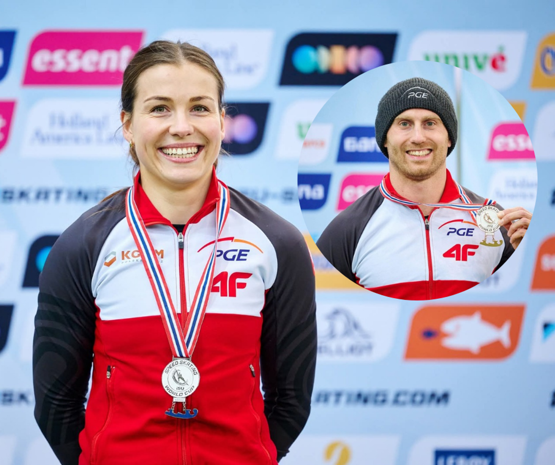 Świetny start sprinterów w Hamar. Srebro dla Kai Ziomek-Nogal i brąz dla Damiana Żurka Łyżwiarstwo szybkie, panczeniści, Damian Żurek, Kaja Nogal Ziomek, reprezentanci Polski, Polska, hamar, Norwegia, puchar świata