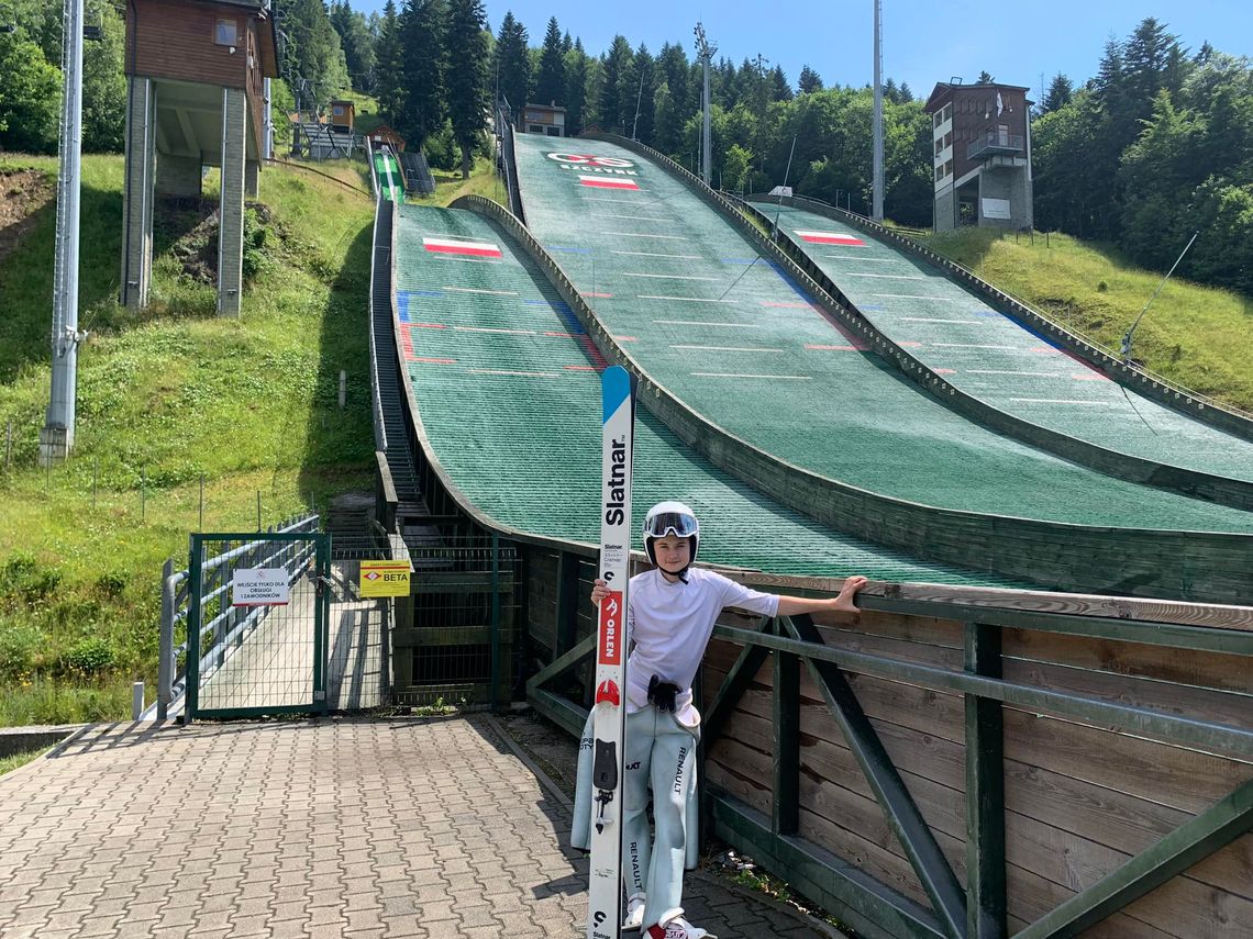 Na zdjęciu Szymon Byrski podczas zawodów FIS Cup w Szczyrku