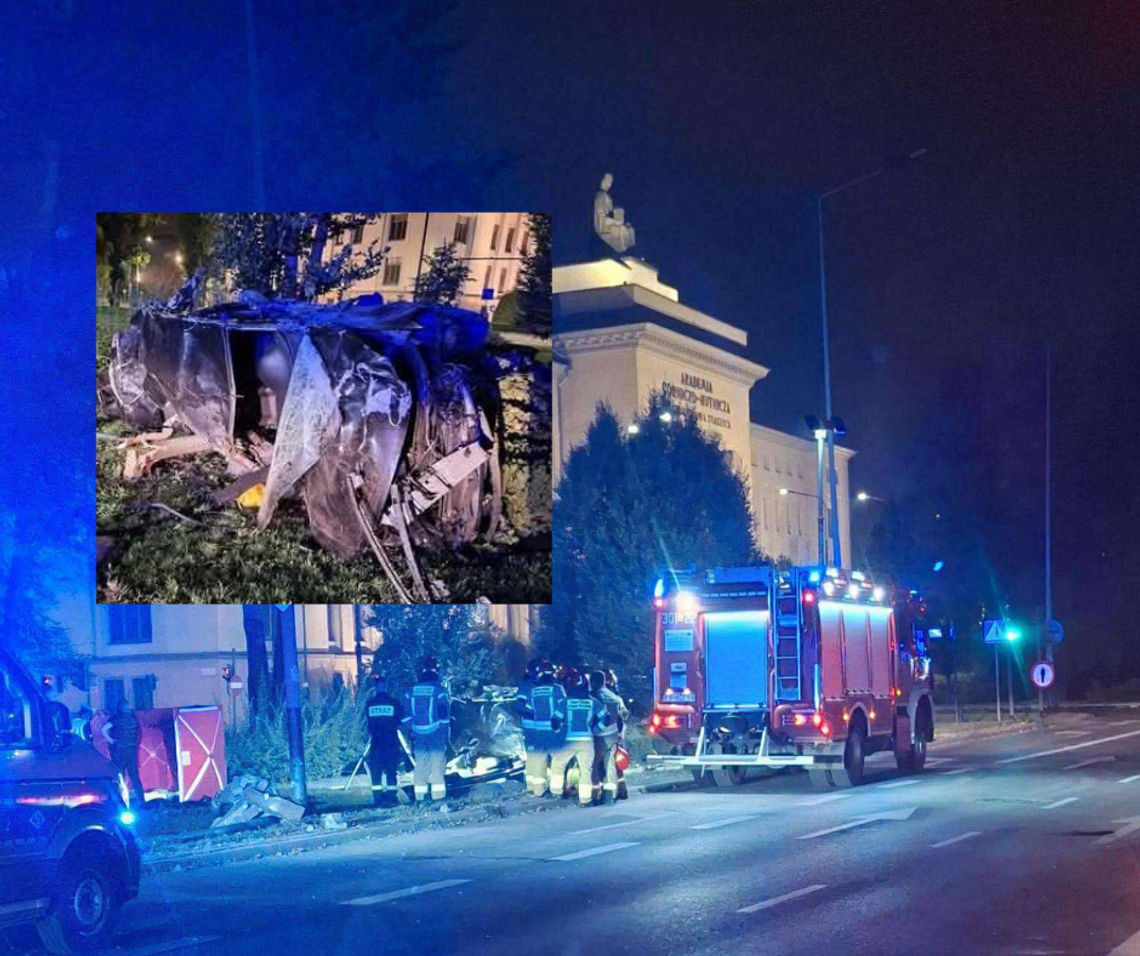 Aleja Mickiewicza, Kraków, wypadek w Krakowie, pijany kierowca, śmiertelny wypadek w Krakowie, na sygnale, Krakowskie skrzyżowanie