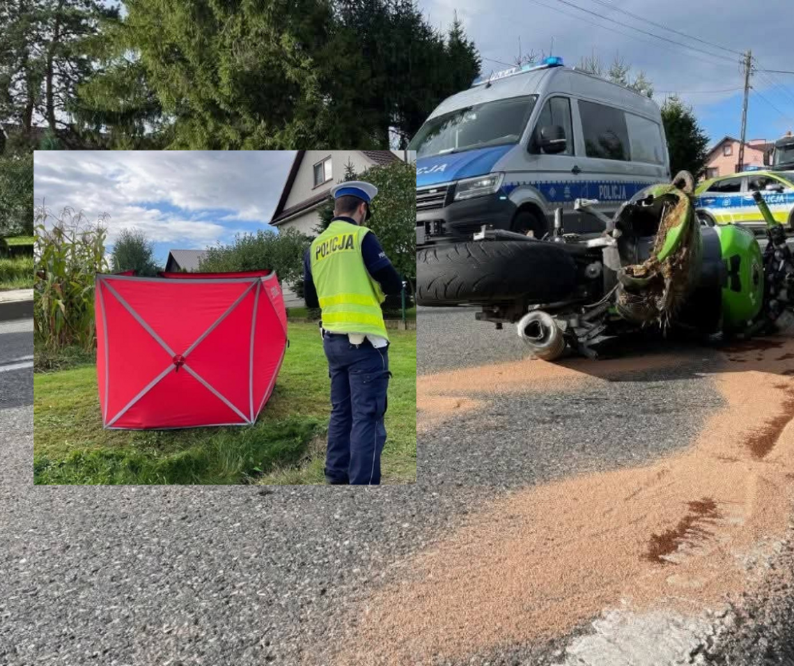 Faściszowa, tragedia w powiecie Tarnowskim, tragiczny wypadek motocyklisty, akcja ratunkowa, akcja służb