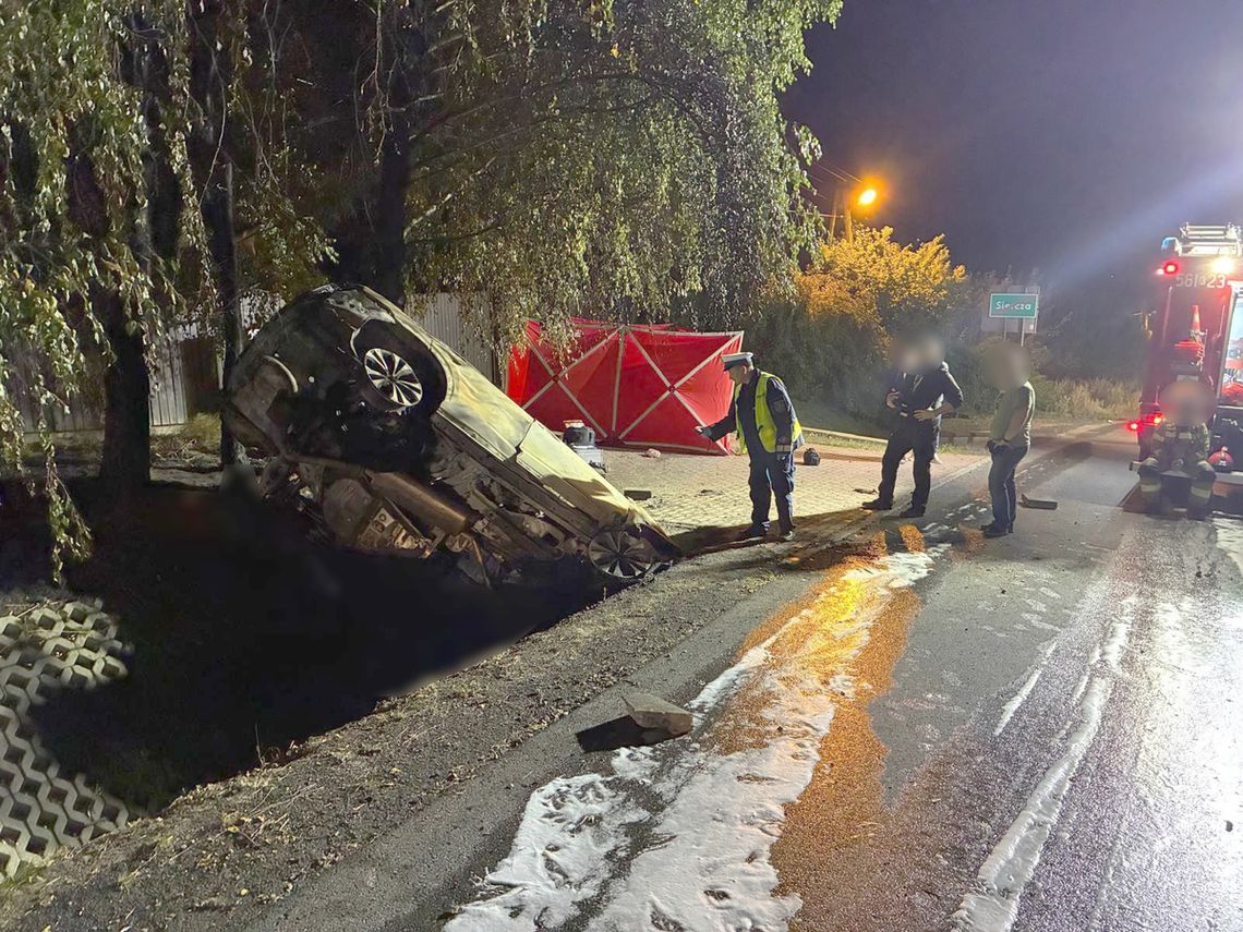 wypadek w Sierczy, Siercza, wypadek drogowy, pożar samochodu, trzy ofiary śmiertelne, śmierć w ogniu, wypadek, tragiczny wypadek