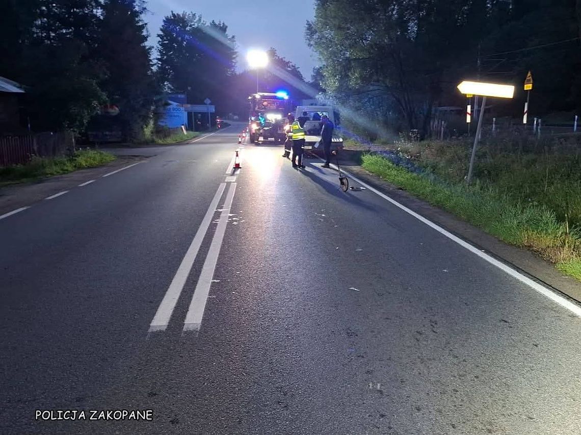 wypadek Zakopianka, potrącenie pieszego, Biały Dunajec, wypadek Biały Dunajec, wypadek DK47
