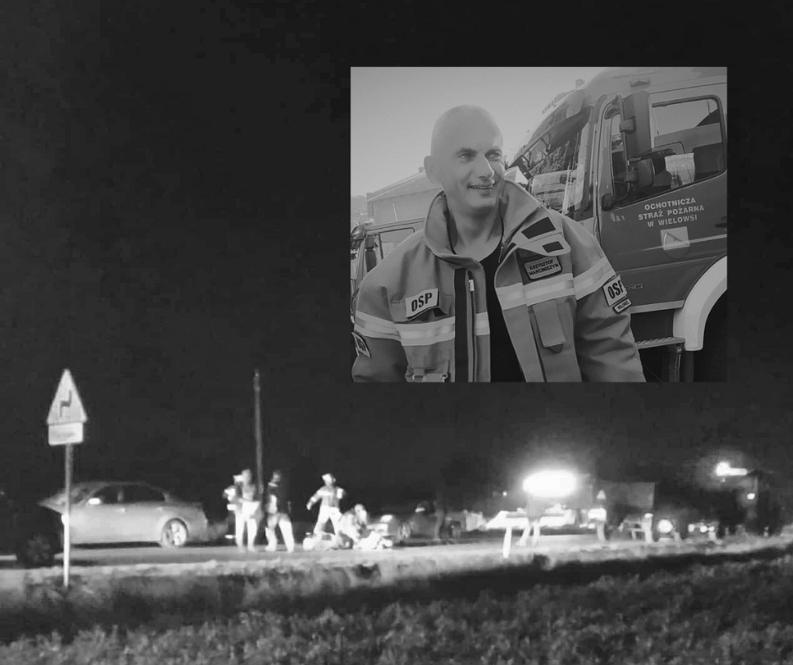 OSP Wielowieś, Gliwice, strażak, tragiczny wypadek, potrącenie strażaka ochotnika, tragiczny wypadek na Śląsku