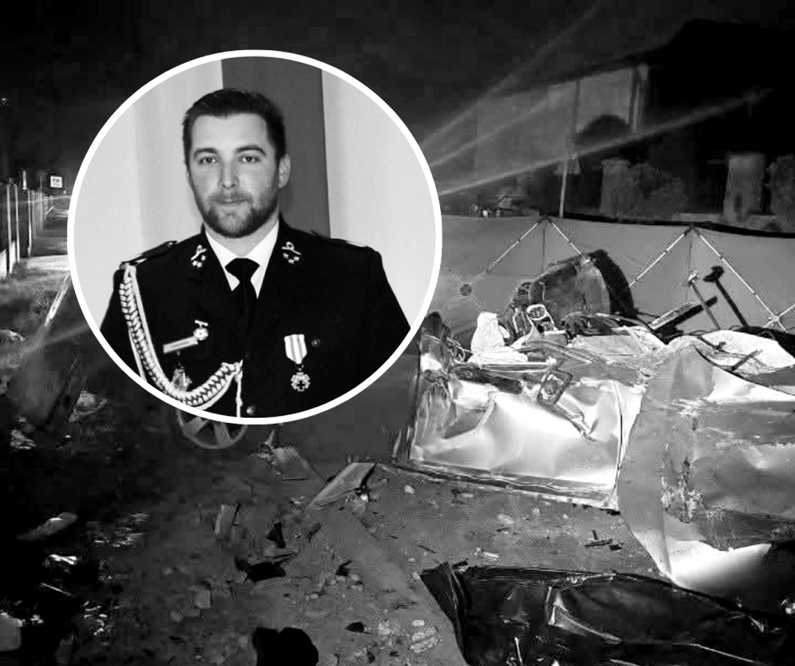 Tragiczna śmierć Bogdana Ulmana. Naczelnik OSP i sołtys zginął w drodze na akcję Druh Bogdan Ulman, gmina Biskupice, naczelnik OSP Trąbki, wypadek drogowy, tragiczny wypadek, na sygnale