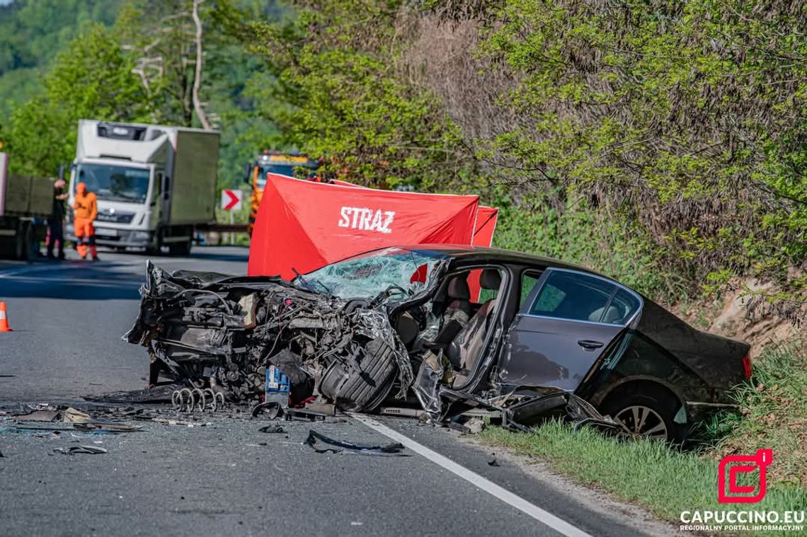 wypadek Będzieszyna, DK75 wypadek, tragiczny wypadek Będzieszyna, ofiara śmiertelna Będzieszyna