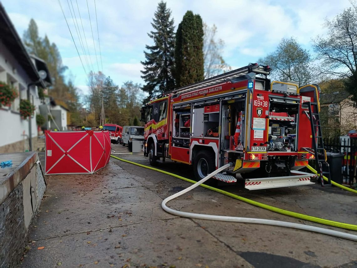 Słona, powiat tarnowski, Zakliczyn, pożar w powiecie tarnowskim, na sygnale, akcja gaśnicza, tragiczny w skutkach pożar