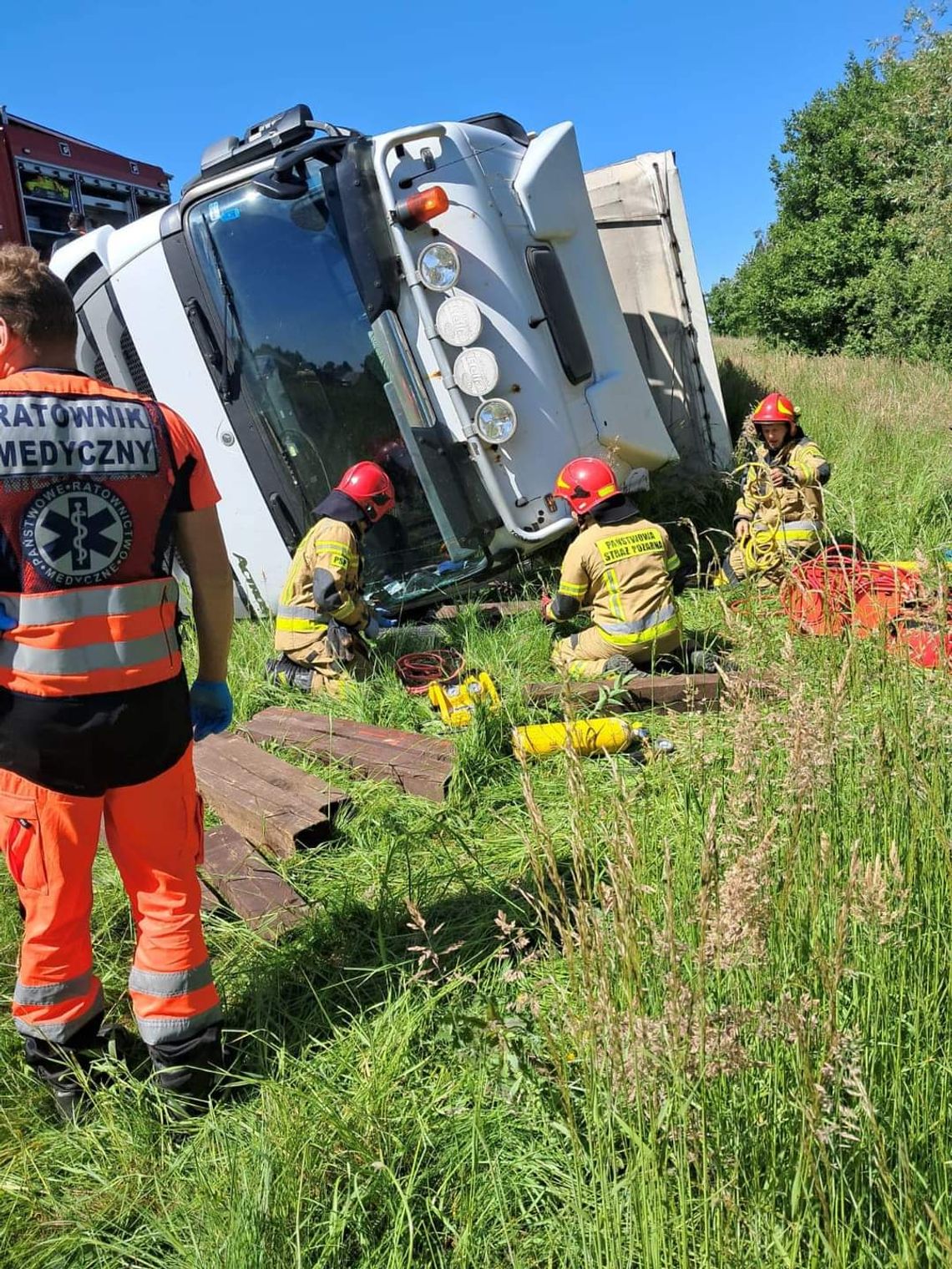 Na zdjęciu miejsce tragedii na DK94 w Gorzkowie