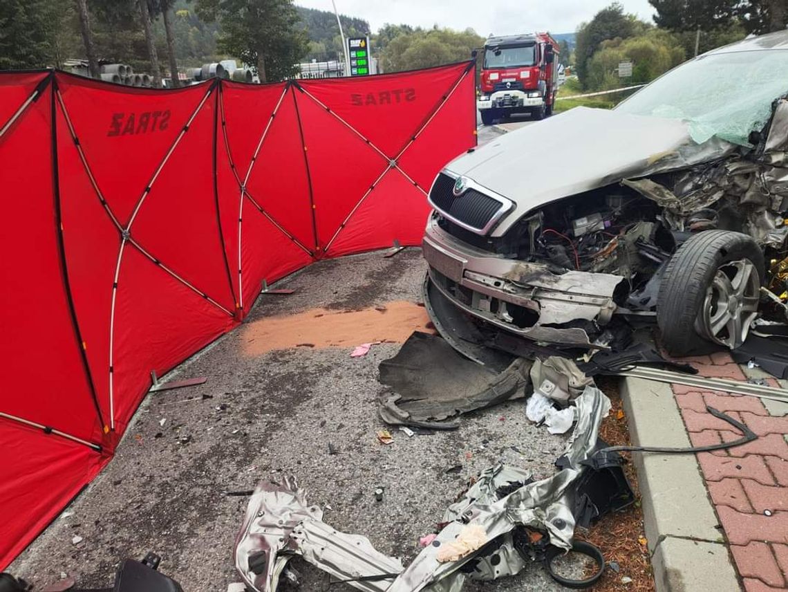 Tragiczny wypadek i śmierć na trasie z Nowego Sącza do Krynicy-Zdroju