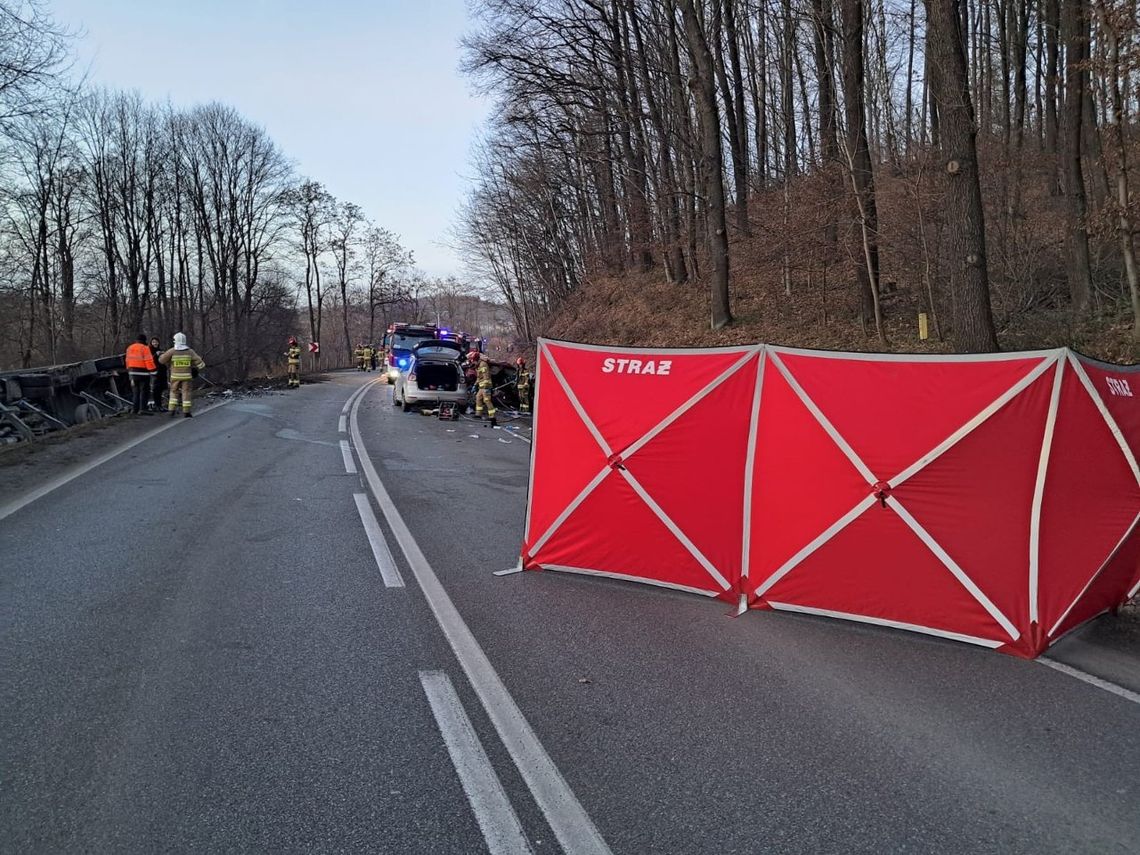 Tragiczny wypadek na DK75 w Okocimiu. Wiele pojazdów uszkodzonych [ZDJĘCIA]