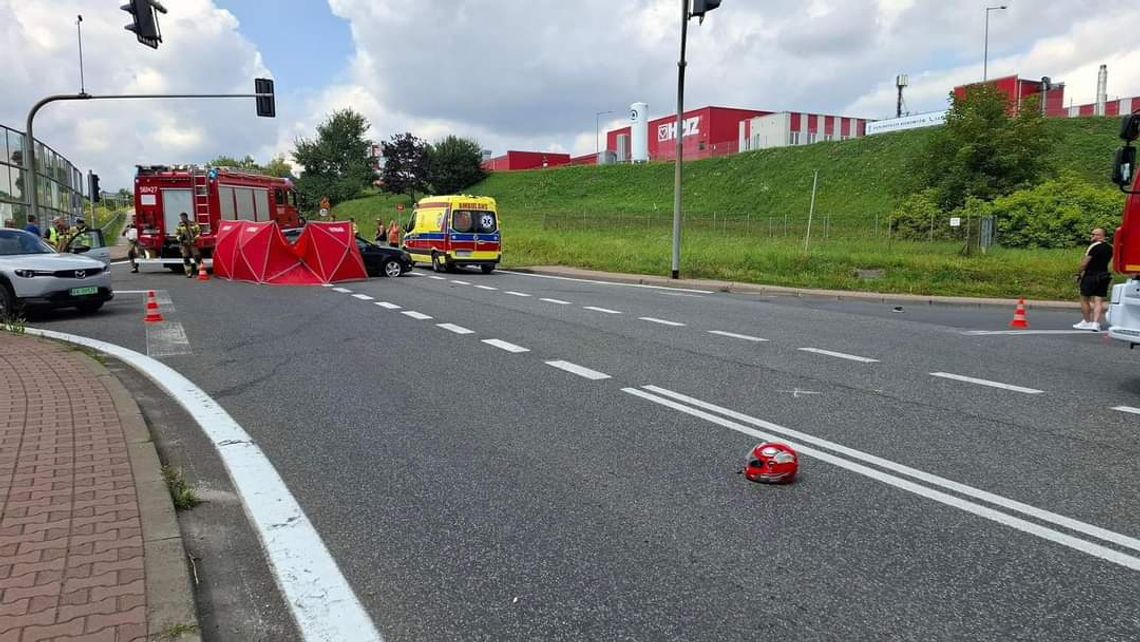 W wypadku na DK94 w Wieliczce śmierć na miejscu poniósł motocyklista