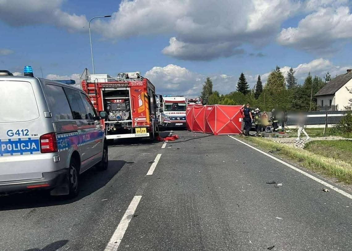 Tragedia w Bielanach, tragiczny wypadek w gminie Kęty, gmina Kęty, powiat oświęcimski, tragiczny wypadek w Bielanach, czołowe zderzenie w Bielanach, śmierć kierowcy samochodu osobowego