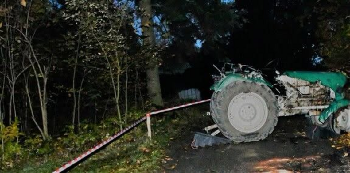 Tragiczny wypadek w Wilkowisku. Nie żyje 64-letni kierowca ciągnika Tragiczny wypadek w Wilkowisku. Nie żyje 64-letni kierowca ciągnika
