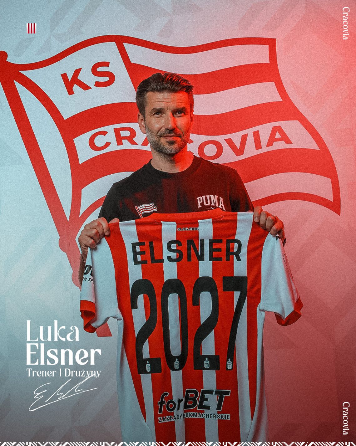 Nowy trener Cracovii Luka Elsner.