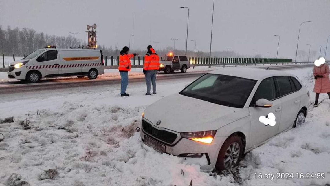 Na zdjęciu zdarzenie na trasie S7 w Giebułtowie