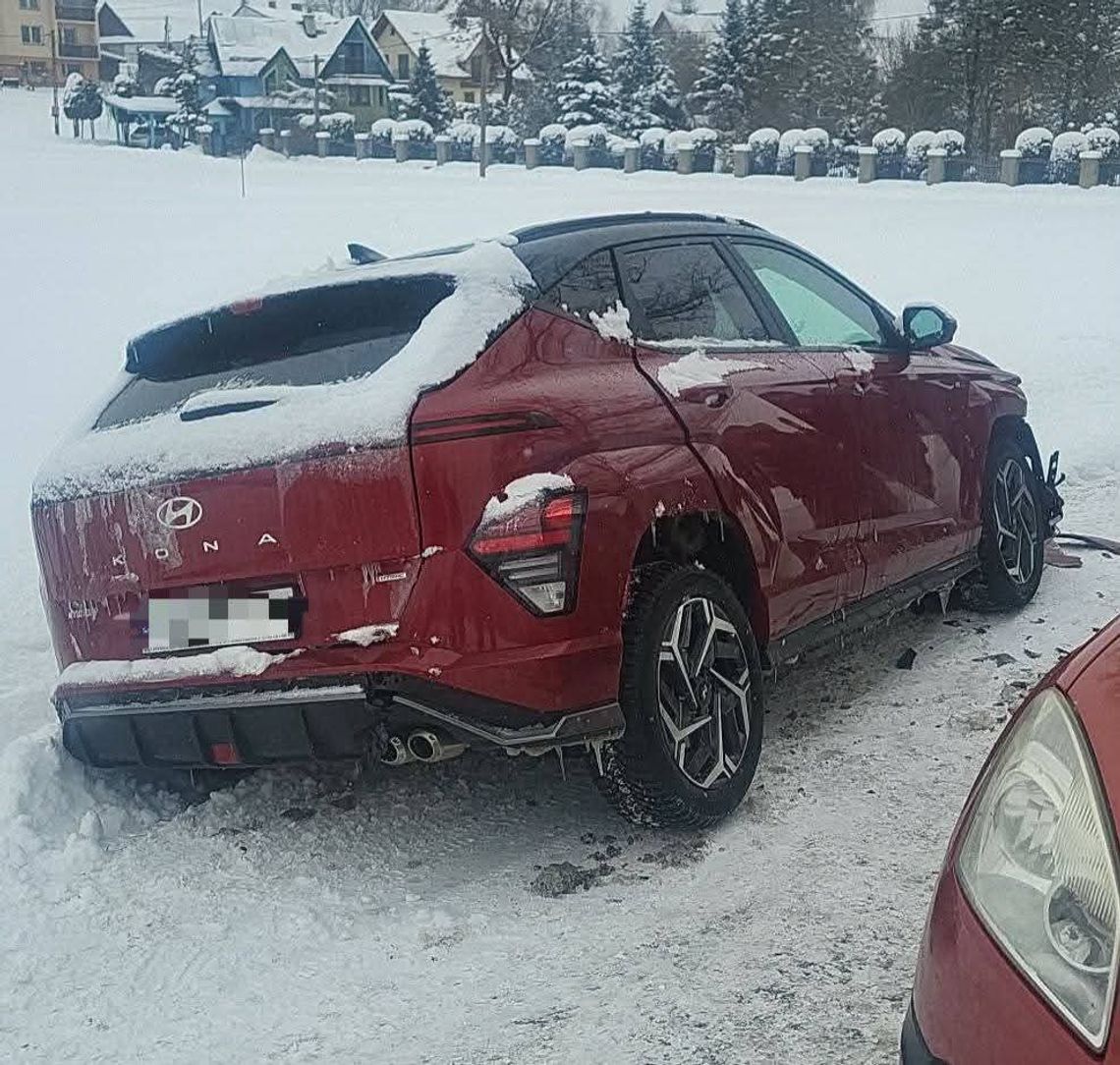 Spytkowice, powiat nowotarski, Podhale, wypadek w zimowych warunkach, na sygnale, zima zaatakowała w Małopolsce, kolejne opady śniegu