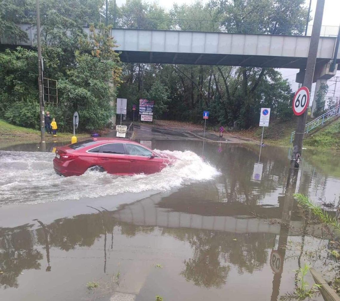 Ulewy w Małopolsce. Podtopienia w Krakowie i powiecie krakowskim