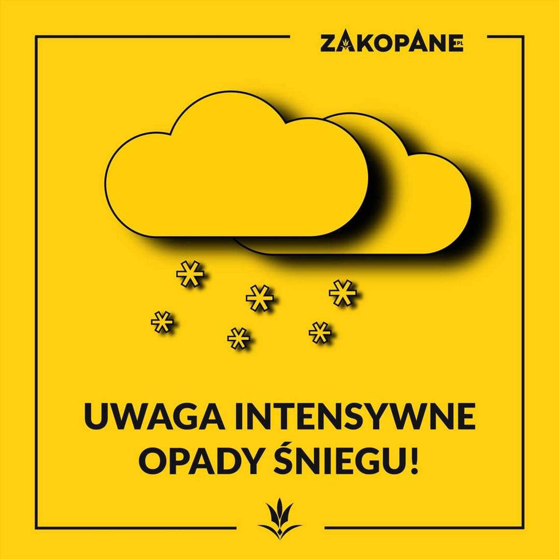 W Zakopanem może mocno sypnąć śniegiem. Ostrzeżenie meteorologiczne