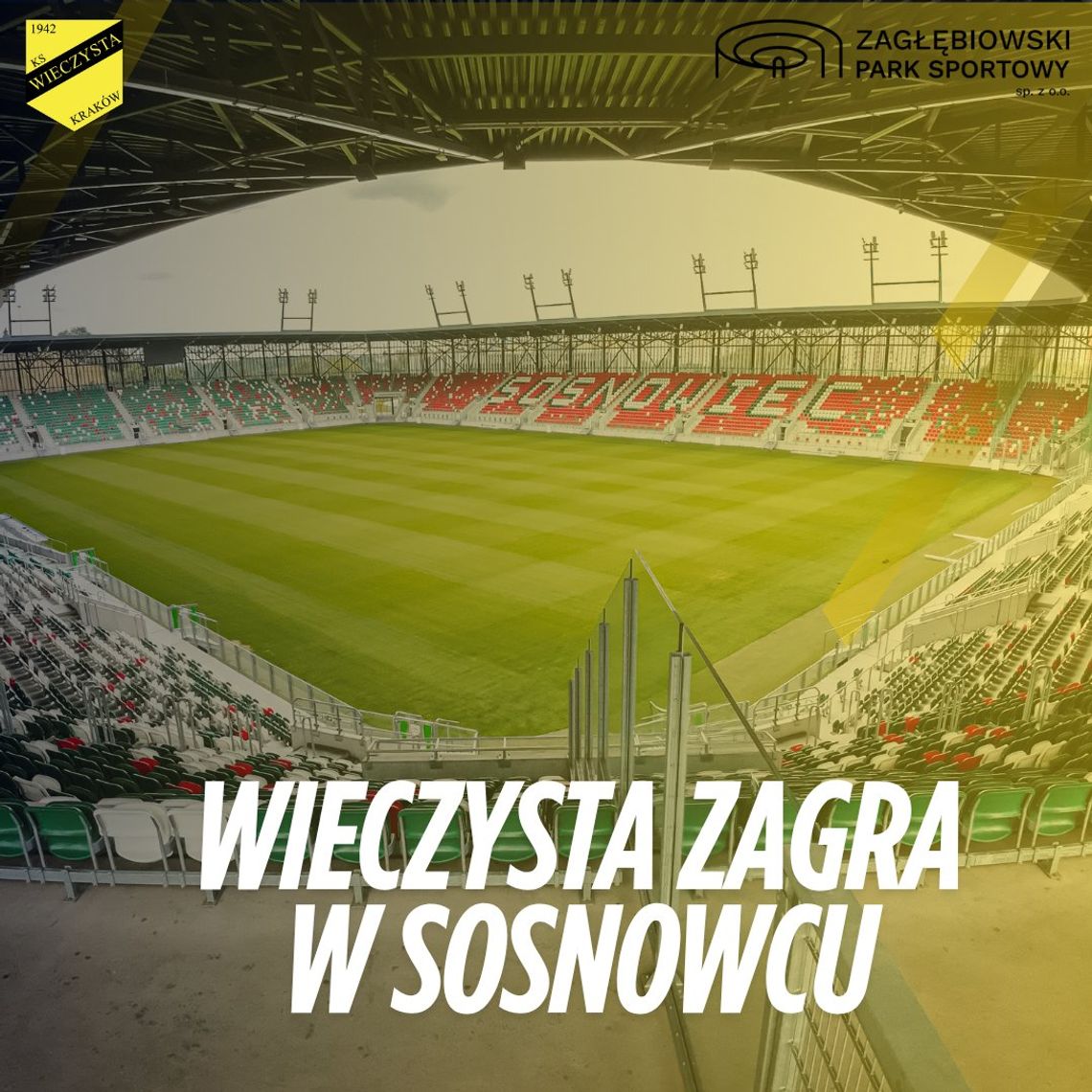 Wieczysta Kraków będzie rozgrywać swoje mecze w Betclic 1 Lidze na ArcelorMittal Park w Sosnowcu.