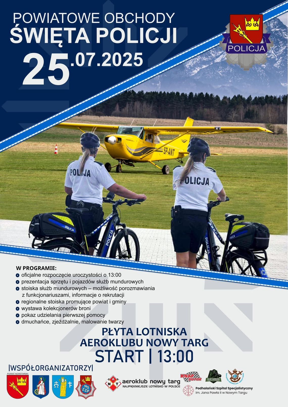 Święto Policji Nowy Targ, Policja Nowy Targ 2025, Imprezy Nowy Targ lipiec 2025, Piknik rodzinny Nowy Targ, Atrakcje Nowy Targ