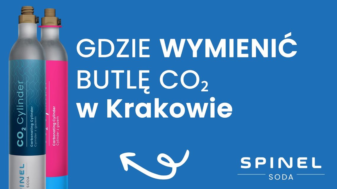 Widzimy grafikę przedstawiającą możliwość wymiany butli CO2 w Krakowie