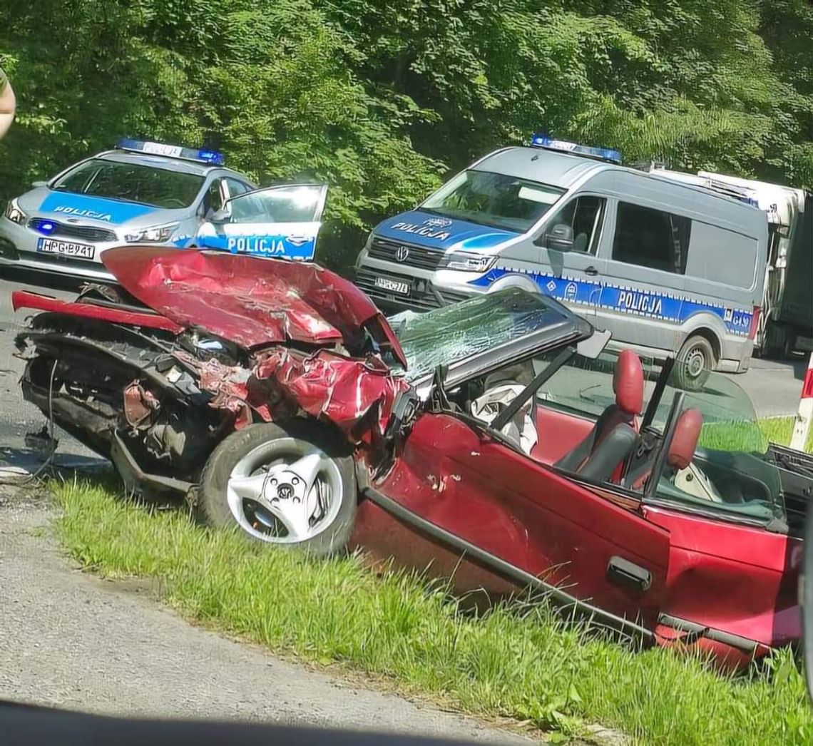 Na zdjęciu miejsce wypadku w miejscowości Brodła