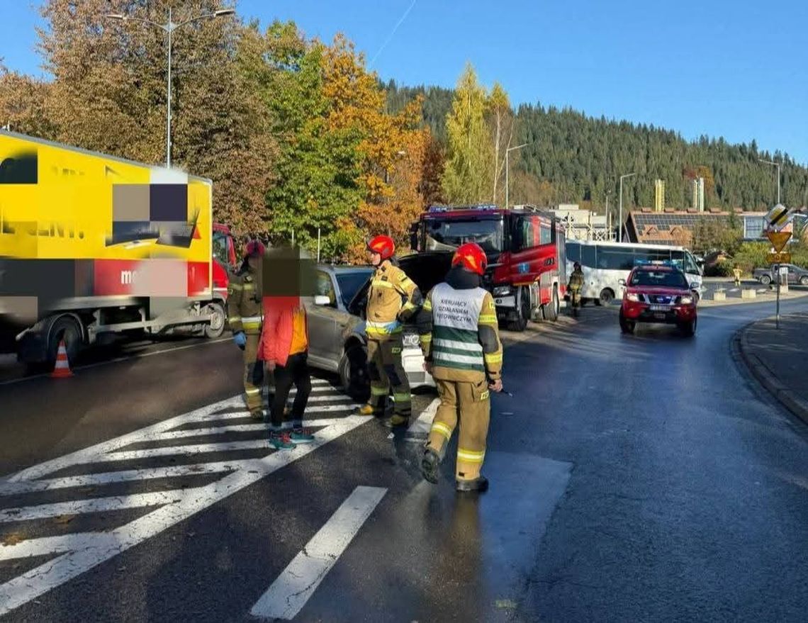 Zakopane, Podhale, aleje 3 maja, wypadek na alejach 3 Maja, wypadek w Zakopanem, jedna osoba ranna