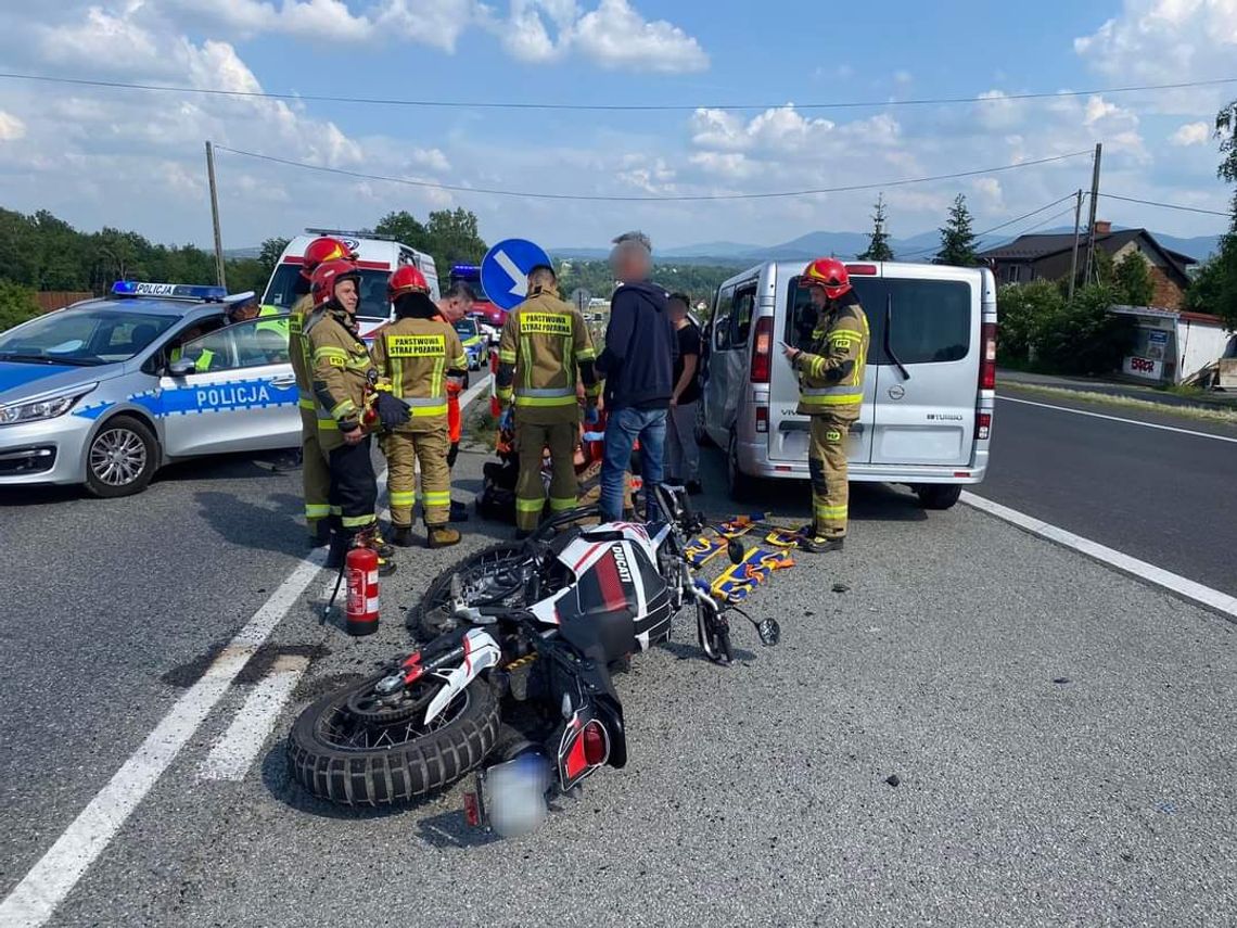 Na zdjęciu miejsce wypadku na Zakopiance w Krzyszkowicach