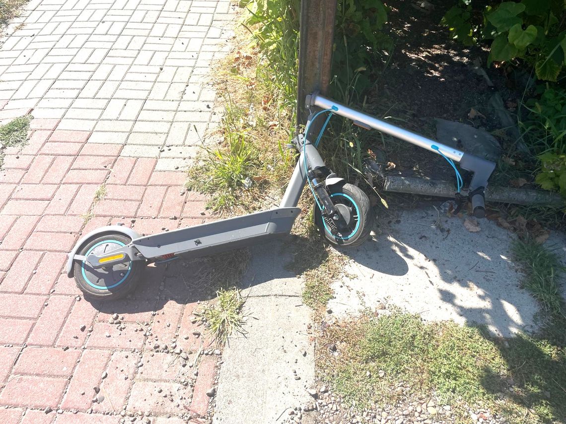 Brzesko, hulajnoga elektryczna, wypadek drogowy, bezpieczeństwo w ruchu drogowym, wypadek na hulajnodze elektrycznej, e-hulajnoga