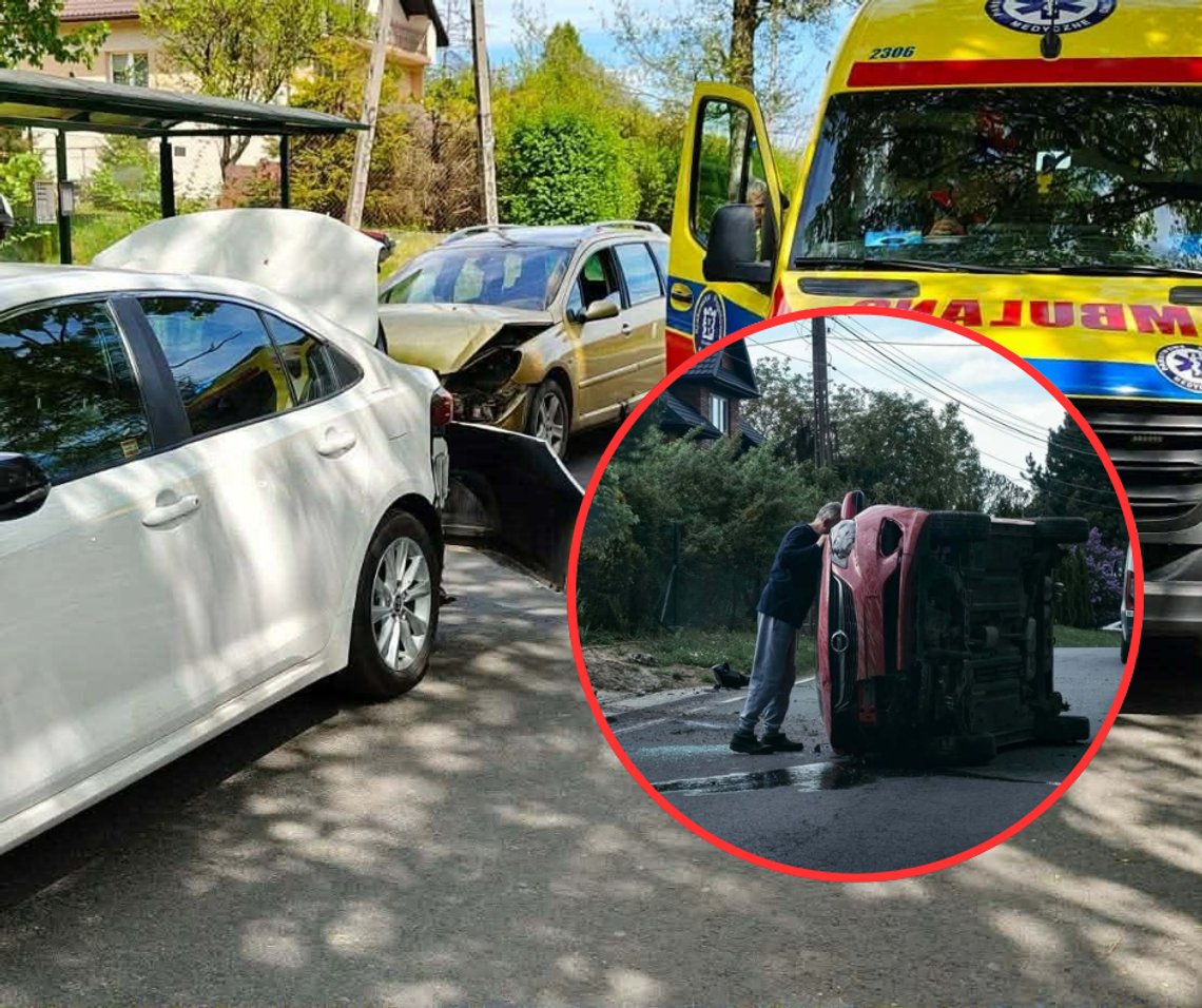 Zalas, Więcławice, powiat krakowski, gmina Michałowice, gmina Krzeszowice, akcja ratunkowa, wypadek drogowy, wypadek samochodowy