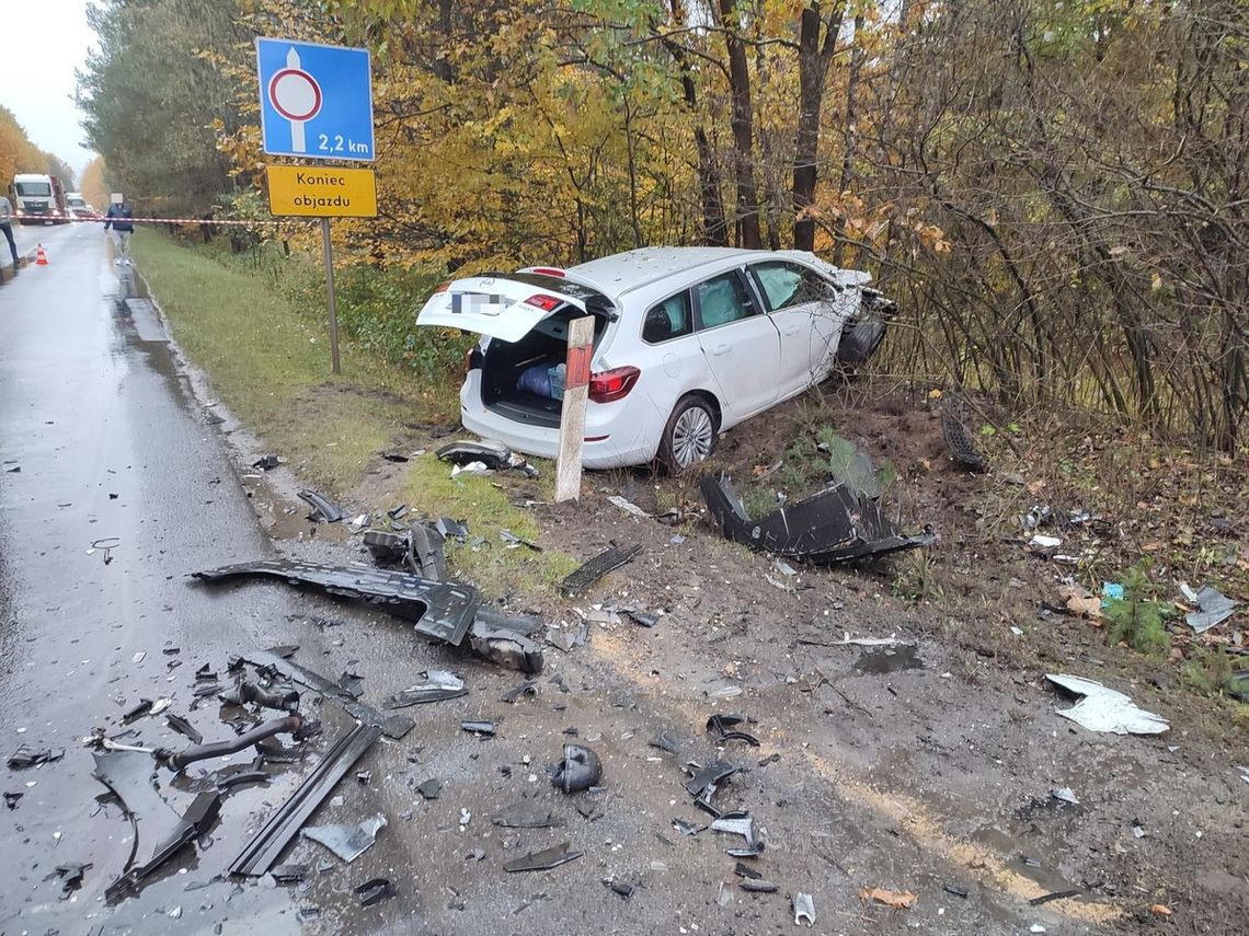 Piątkowy wypadek na trasie od Jaroszowca w stronę Bogucina