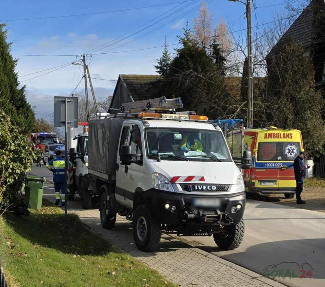 Załuczne, Podhale, awantura, na sygnale, elektrycy, firma Tauron, awantura z siekierą w tle, zaatakował elektryków siekierą